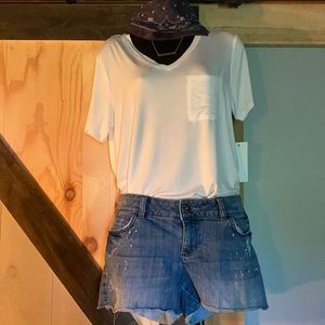 ELLE paint splattered shorts